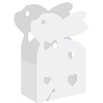 Подставка для шк.принадлежностей "Rabbit" 11x7x8 см, в форме кролика,метал.белая