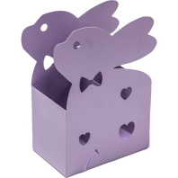 Подставка для шк.принадлежностей "Rabbit" 11x7x8 см, в форме кролика,метал.сиреневая
