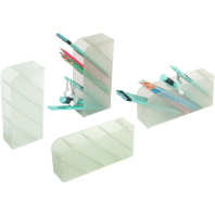 Подставка наст. "Shadow Shiny" 20*9*5,3см , 2 варианта расположения на столе , серая с блестками