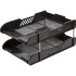 Лоток д\бумаг гориз. 2-х секционный, черный
