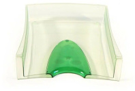 Лоток д\бумаг гориз. Премиум прозрачно-зеленый