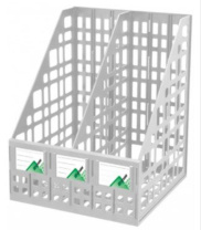 Накопитель д\бумаг верт.сборный 2 отд. серый