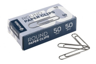 Скрепки 50мм -  50шт. никелированные, карт.уп.