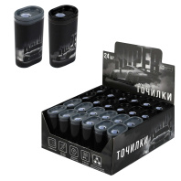 Точилка пласт. 1 отв. "Форсаж" 2,8*1,9*4,9см, контейнер, ассорти