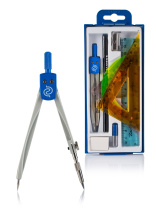 Набор чертежный Школа 9предм. сталь (футляр) Набор чертежный Школа 9предм. сталь (футляр)