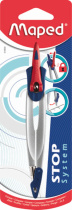 Циркуль металл. MAPED "Stop sistem", фиксация штанги, грифели