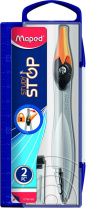 Циркуль пластик MAPED "Study Stop", безоп.игла, с грифелем
