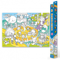 Раскраска-плакат "Для малышей. В океане" 700*500мм, 1л.