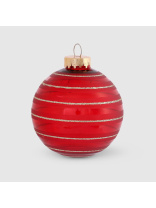 Ёлочный шар  8 см "Дух праздника" красный