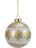 Ёлочный шар  8 см "Золотистые снежинки" стекло