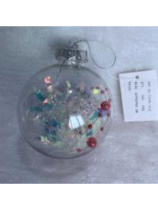 Ёлочный шар  8 см "Комета" с декором