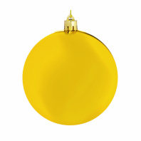 Ёлочный шар 10 см Золото, пластик
