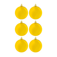 Набор елочных шаров  7 см, 6 шт., золото