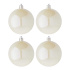 Набор елочных шаров  8 см, 4 шт., белая нефть, пластик