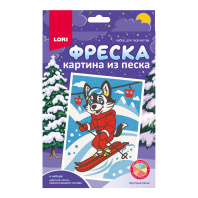 Аппликация из песка 15*20см "Шустрый хаски" 4+