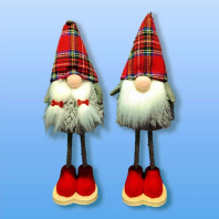 Декор новогодний "Дед Мороз" 21см, подвесной, ассорти цветов