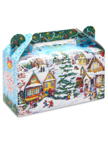 Коробка для конфет  500гр Сундучок "Деревня"