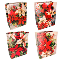 Пакет подар. бум. новогодн. 31*40*12 см 210 гр/м2 "Остролист"