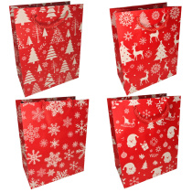 Пакет подар. бум. новогодн. крафт 18*23*10 см 200 гр/м2 "Новогодний"