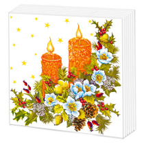 Салфетка "НГ Свечи" 33*33см, 20 шт., 2-х слойная
