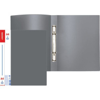 Папка 2 кольца 25 мм 0,6 мм пластик А4  Daily серая