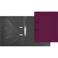 Папка 2 кольца 35мм 0,8мм пластик А4 Esthetics, карман, бургунди