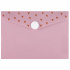 Конверт на кнопке  с рисунком 105*74мм "Сердечки на розовом"