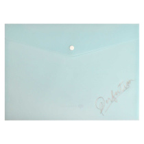 Конверт на кнопке  с рисунком А4 (330*235мм) "Пастельный мятный глиттер" печать фольгой