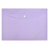 Конверт на кнопке  с рисунком А4 (330*235мм) "Пастельный сиреневый глиттер" печать фольгой