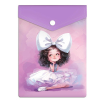 Конверт на кнопке  с рисунком А6 (158*114мм) "Балерина с бантом" УФ-печать