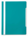 Скоросшив. пласт. прозр. верх.  бирюзовый, 0.12/0.16