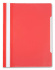 Скоросшив. пласт. прозр. верх. + карман А4 с лиц. стороны красный, 0.12/0.16