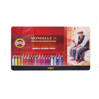 Карандаши цвет. акварельные 36цв Koh-I-Noor "Mondeluz" в металл.пенале