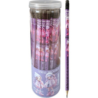 Карандаш deVENTE HB Triolino Amai Menoko , трёхгранный с ластиком ,туба