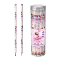 Карандаш ч/гр "Балерины" круглый, с ластиком, НВ