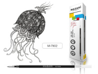 Стержень гелевый MAZARI 139мм, пулевидный, черный, 0,5мм