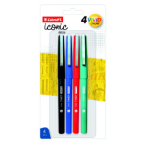 Набор капиллярных ручек LUXOR "ICONIC FELT"  4цв., европодвес