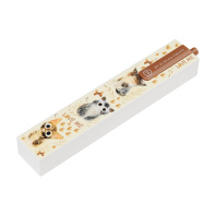 Ручка автомат. в пенале "Dreambox. Love me. Котики. Счастье" шарик., 0,5мм, синие чернила