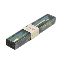 Ручка автомат. в футляре "Fauna. Павлины" шарик., 0,7мм, металл., синие чернила