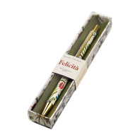 Ручка автомат. в футляре "Flora. Луговые травы" шарик., 0,7мм, металл., синие чернила