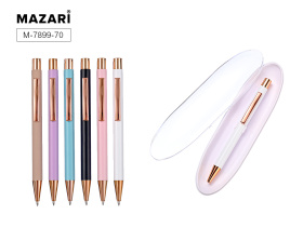 Ручка автомат. в футляре "Dian P" шарик.,0,7мм, металл., синие чернила