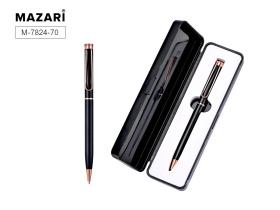 Ручка с пов.мех. в футляре "Bello B" шарик.,1,0мм, металл., синие чернила