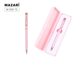 Ручка с пов.мех. в футляре "Bello P" шарик.,1,0мм, металл., синие чернила