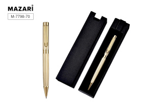 Ручка с пов.мех. в футляре "Effu GB" шарик.,0,7мм, металл., синие чернила