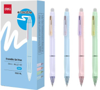 Ручка гелевая стираемая Deli "Erasable" черная, 0,5мм