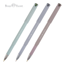 Ручка шар. BV "SoftWrite. Morandi" 0,5мм, синяя, маслян.осн., 3 вида