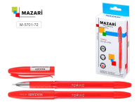 Ручка шар. MAZARI "Torino" красная, масл.осн., 0,7мм, игольч.након.