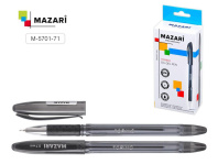 Ручка шар. MAZARI "Torino" чёрная, масл.осн., 0,7мм, игольч.након.