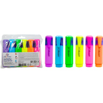 Набор текстовыделителей "Attomex" 6 цв., 1-5мм, плоск.корпус