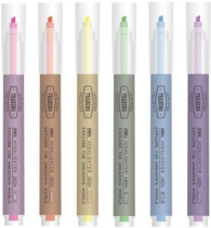 Набор текстовыделителей "Deli" 6 цв., 1-3,5мм, флуор.цвета